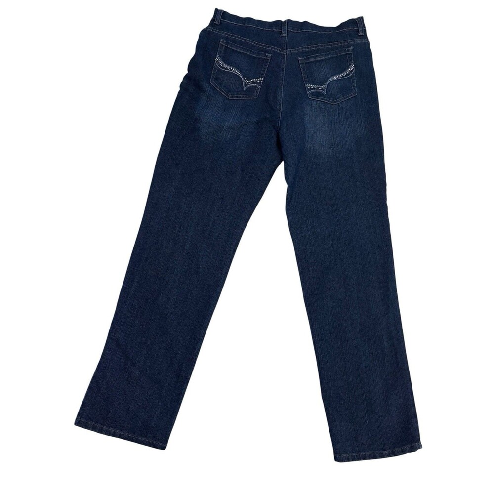 Gloria Vanderbilt Amanda Women's Jeans Rhinestone Accents Size 14